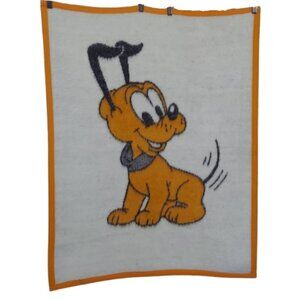 Biederlack Fleece Disney Baby Pluto Vintage Baby Blanket 30"x38" HTF